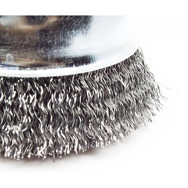 Continental Abrasives 2-3/4"x5/8"-11 Crimped Wire Cup Brush - Carbon W4-023721 - main